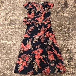 Rowa blue and pink floral dress